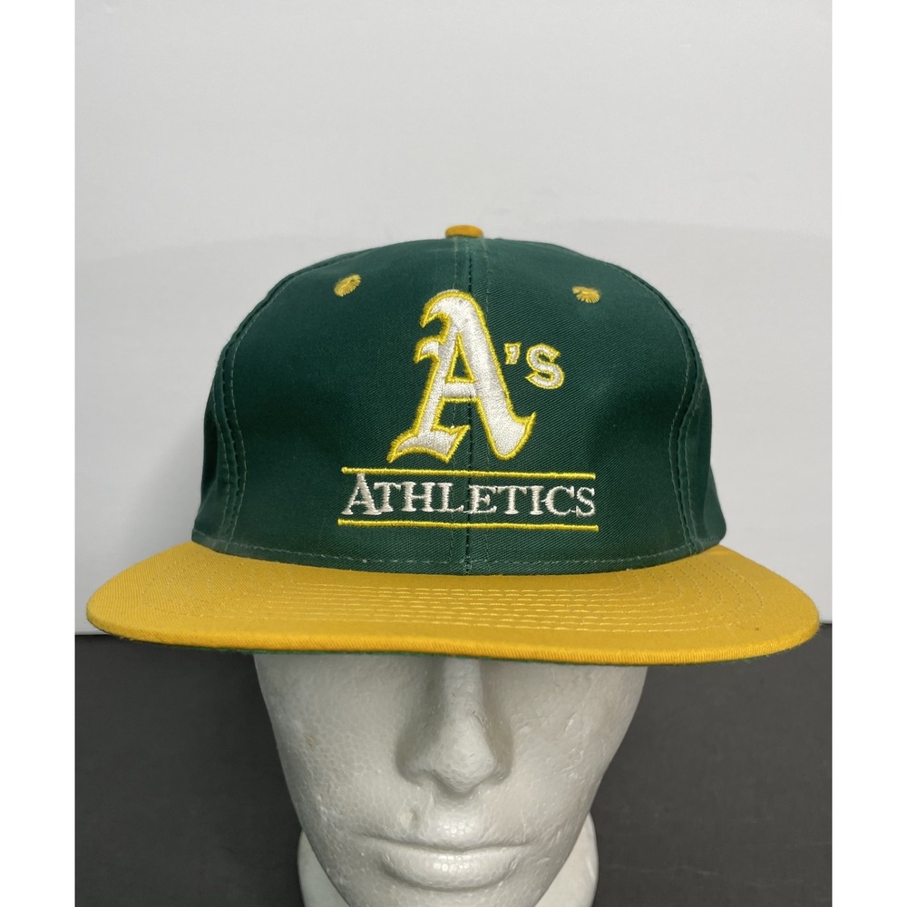 Vintage Oakland Athletics A's Snapback Hat Clark Sportswear Green Baseball Cap - Picture 1 of 7